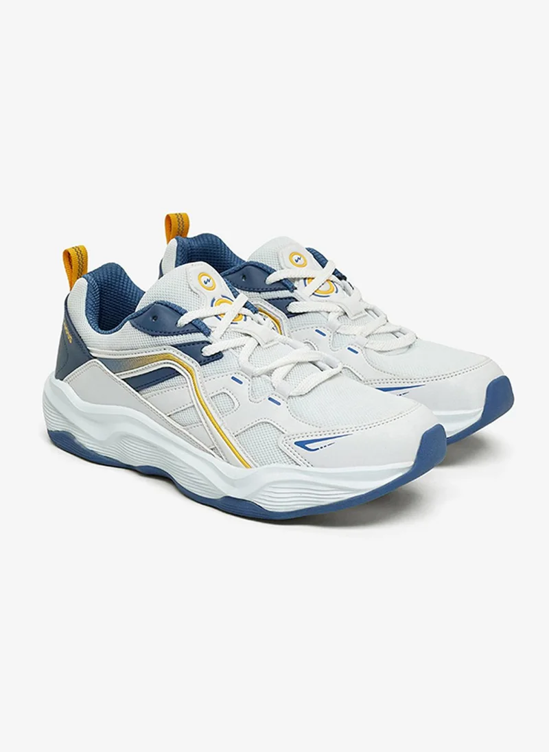 Campus White Men Ander Bubble Yoga Max Lace-Up Sneakers-White for Men | Best Price UAE