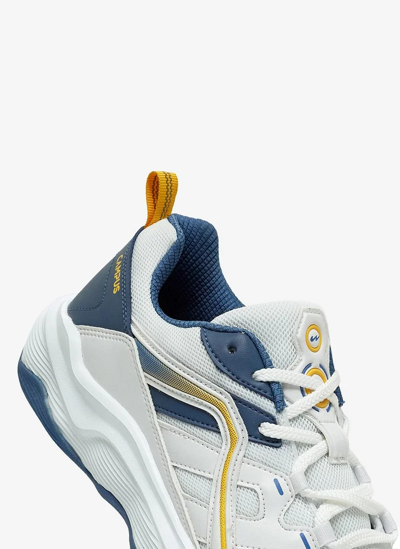 Campus White Men Ander Bubble Yoga Max Lace-Up Sneakers-White for Men | Best Price UAE