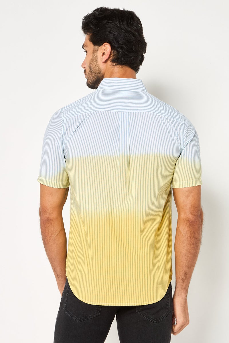 DKNY Men Regular Fit Stripe Short Sleeve Polo Shirt, Multicolor - Image 4