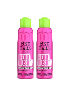 BED HEAD TIGI Bed Head Superfine Headrush Shine Mist Hair Spray  For Extreme Gloss  For All Types  Lengths  Finish on Dry Hair  Premium Care Products for Women  Men  53 oz 2 Pack 