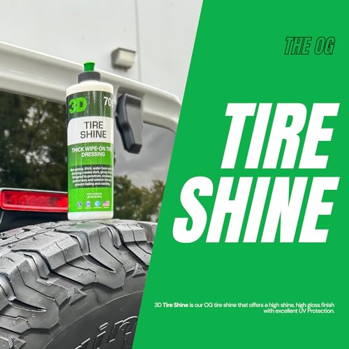 3D Tire Shine - No Grease, No Mess Tire Dressing - Thick, Water-Based Formula Easy Application 1 Gallon - Image 3