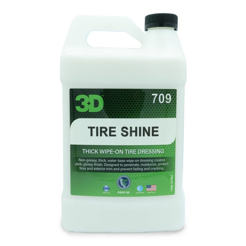 3D Tire Shine - No Grease, No Mess Tire Dressing - Thick, Water-Based Formula Easy Application 1 Gallon - Image 4