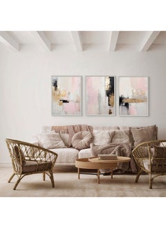 Art Decor Art Decor Framed Fine Art Set of 3 Abstract Modern Print Wall Art Vibrant Abstract at work Portrait Wall Décor for Home Living Room Bedroom Office Gifting  - Image 3