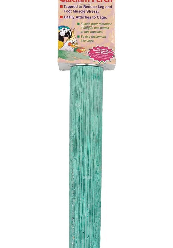 Penn Plax Penn-Plax Calcium Perch for Large Birds - 12-Inch Tapered Design for Nail Trimming and Muscle Support - Image 1