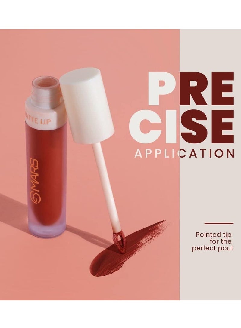 مارس لون الشفاه السائل غير اللامع من مارس طويل الأمد 4.5 مل 04 دعابة داكنة - Image 2