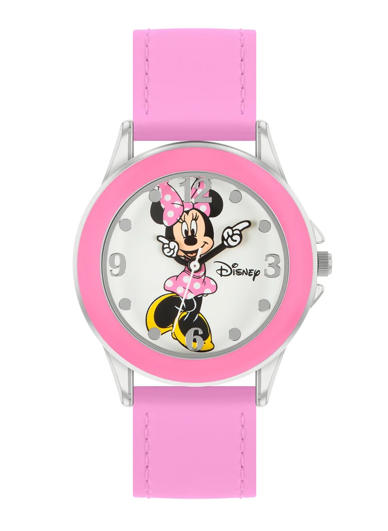 Disney Disney Minnie Mouse Pink Silicon Strap Girls Watch - MN1442