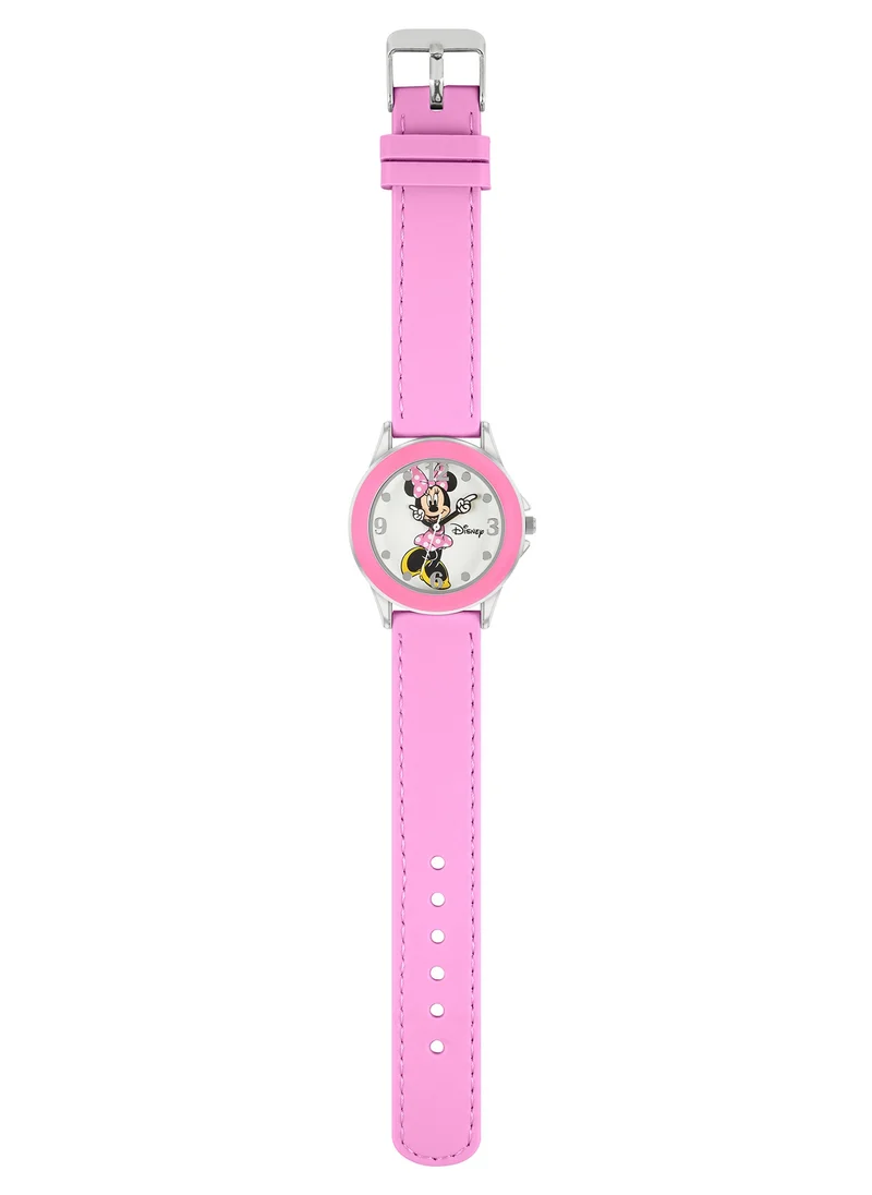 Disney Disney Minnie Mouse Pink Silicon Strap Girls Watch - MN1442