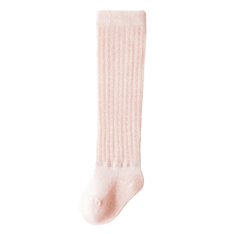 23 Summer Thin Baby Stockings Boneless Mesh Anti-Mosquito Socks Cotton Socks Baby Socks Sun Protection Over Knee Without Strangling Legs - Image 1