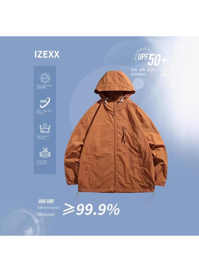 Izexx Spring And Summer Sun Protection Clothing For Men And Women Couple Ice Silk Thin Mountain Outdoor Upf50 Sun Protection Jacket - Image 3