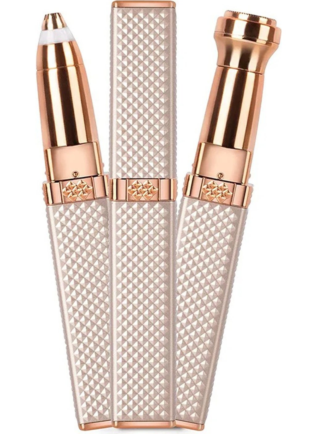 Markafox Luxury 2-Headed Bristle Feather Mustache Eyebrow Plucking Epilator and Mini Perfume Bottle  - Image 4