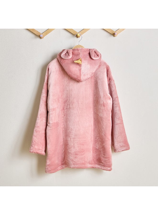 Home Box Flutterby Unicorn Flannel Hooded Bathrobe 63 x 75 cm  - Image 4