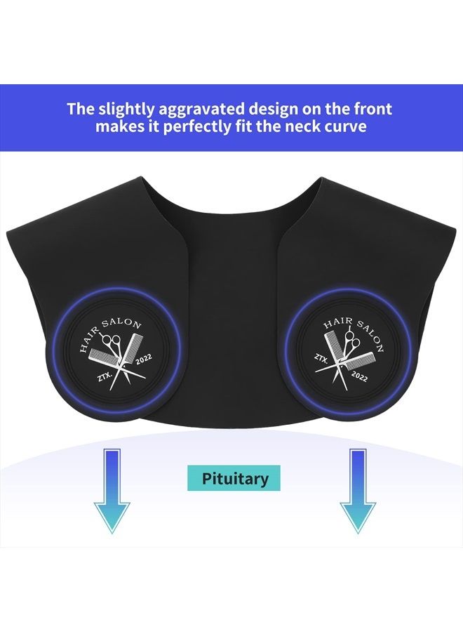 Segbeauty Hair Cutting Collar, Silicone Hair Dye Collar Neck Wrap Neck Guard, Professional Weighted Rubber Hair Cutting Pad Guide for Salon Barber Stylist Haircut Hair Coloring & Perming Black - Image 3