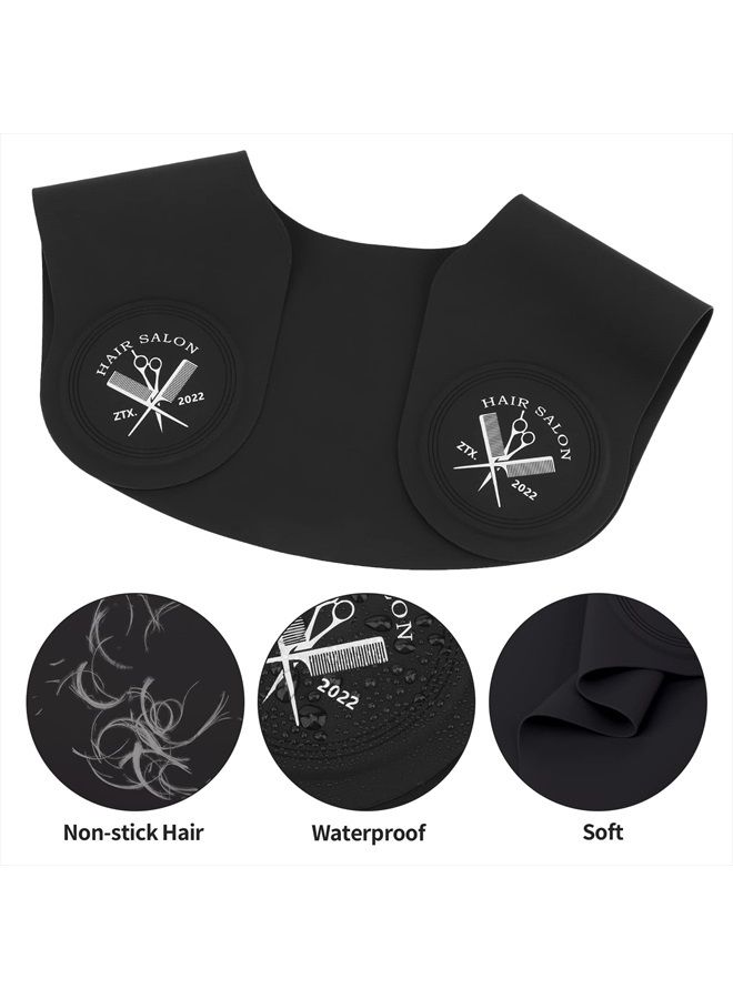 Segbeauty Hair Cutting Collar, Silicone Hair Dye Collar Neck Wrap Neck Guard, Professional Weighted Rubber Hair Cutting Pad Guide for Salon Barber Stylist Haircut Hair Coloring & Perming Black - Image 4