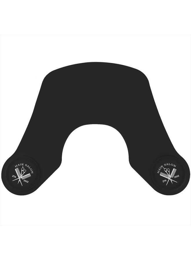 Segbeauty Hair Cutting Collar, Silicone Hair Dye Collar Neck Wrap Neck Guard, Professional Weighted Rubber Hair Cutting Pad Guide for Salon Barber Stylist Haircut Hair Coloring & Perming Black - Image 1