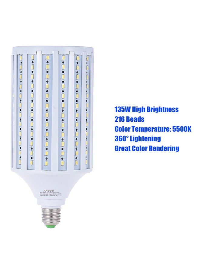 إسكدنيا Photo Studio Photography 135W LED Corn Lamp Light Bulb 216 Beads 5500K E27 185-245V - Image 2