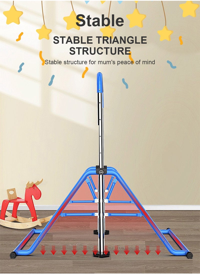 MaBaby - Expandable Gymnastics Bar for Kids - Height Adjustable Junior Training Bar for Home, Folding Gymnastic Horizontal Bars Equipment with lifting rings - Image 1