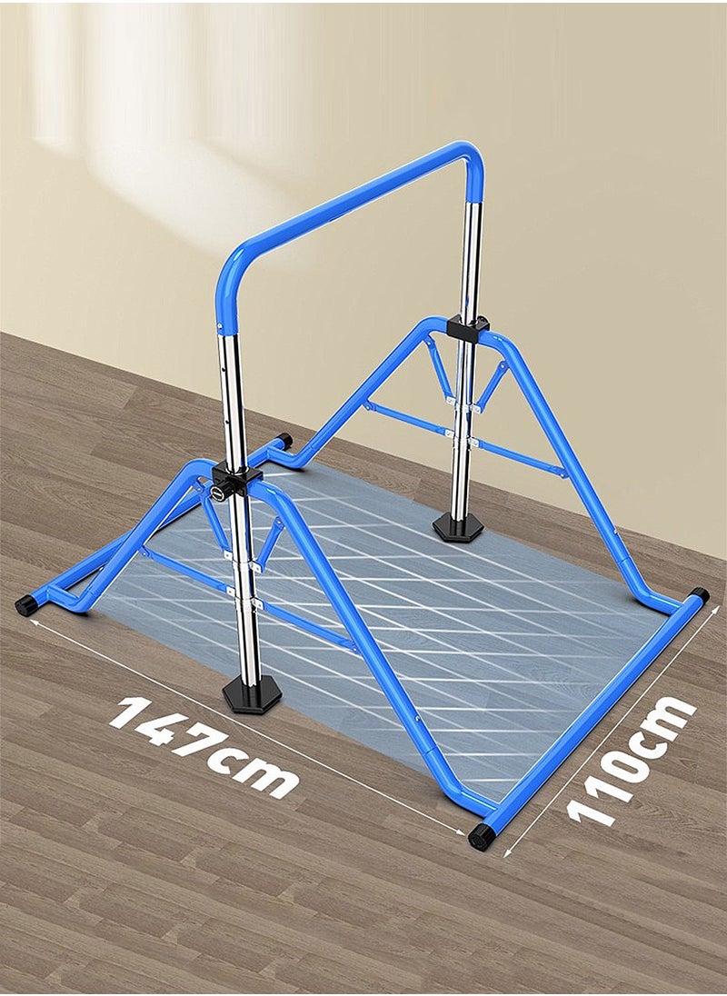 MaBaby - Expandable Gymnastics Bar for Kids - Height Adjustable Junior Training Bar for Home, Folding Gymnastic Horizontal Bars Equipment with lifting rings - Image 1