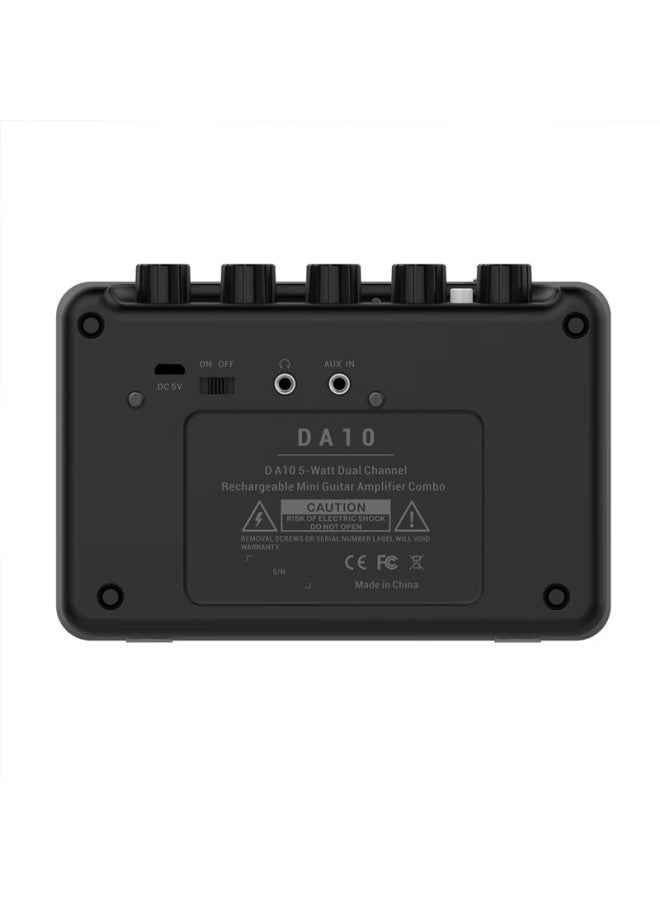 Donner Electric Guitar Amplifier Da10, Small Black Amplifier, Mini Portable Overload Instrument Brand Amplifier - Image 4