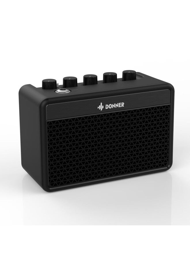 Donner Electric Guitar Amplifier Da10, Small Black Amplifier, Mini Portable Overload Instrument Brand Amplifier - Image 3