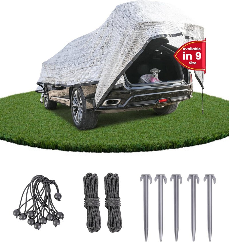 Ezcasch Aluminet Shade Cloth 3x5m - 85% Reflective Aluminum Sunshade Net with Grommets for Car, Pet, Garden, and Greenhouse - Image 1
