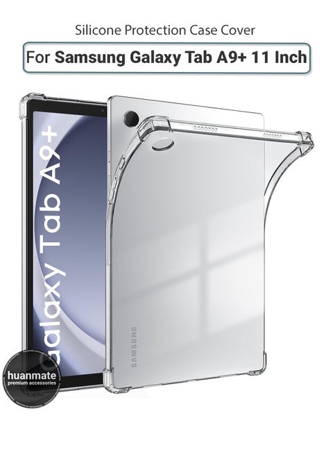 Samsung Galaxy Tab A9 Plus 11 Inch Shock Proof Case Cover - Ultra Clear, Durable & Accurate Cut-outs - Clear Silicon Back Cover for Samsung Galaxy Tab A9 Plus 11 Inch