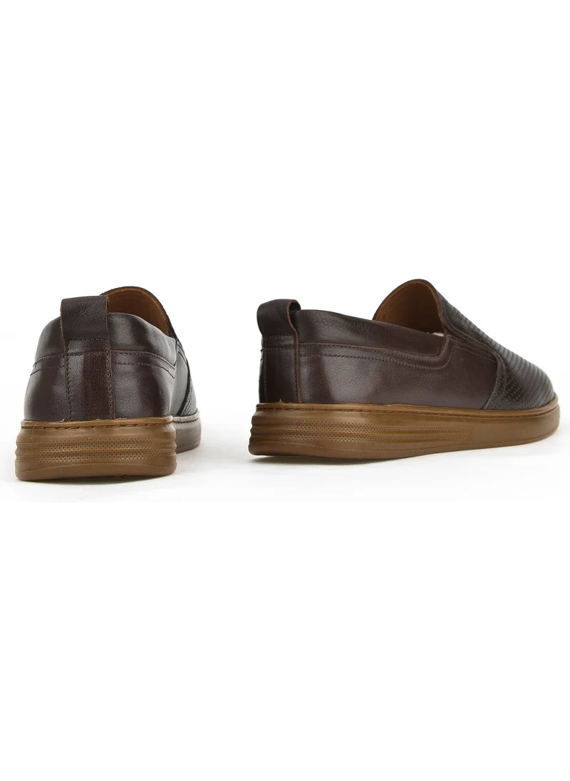 زيا , Men's Leather Shoes 1411025Z987 Brown