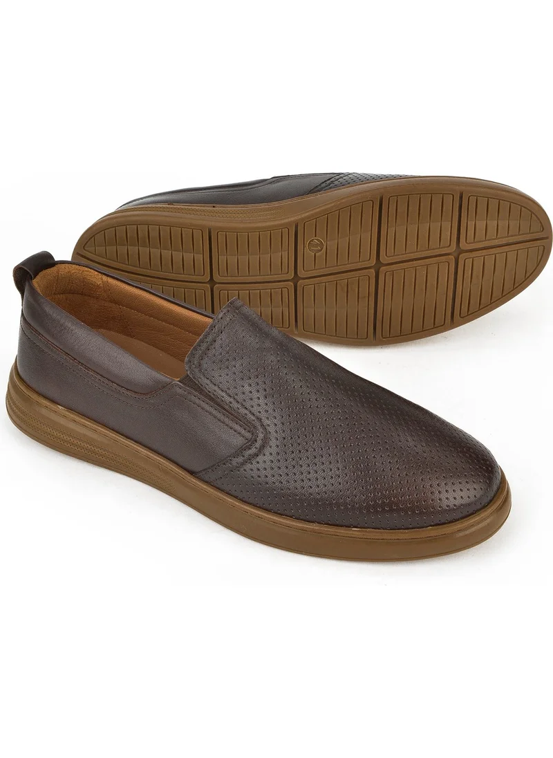 زيا , Men's Leather Shoes 1411025Z987 Brown