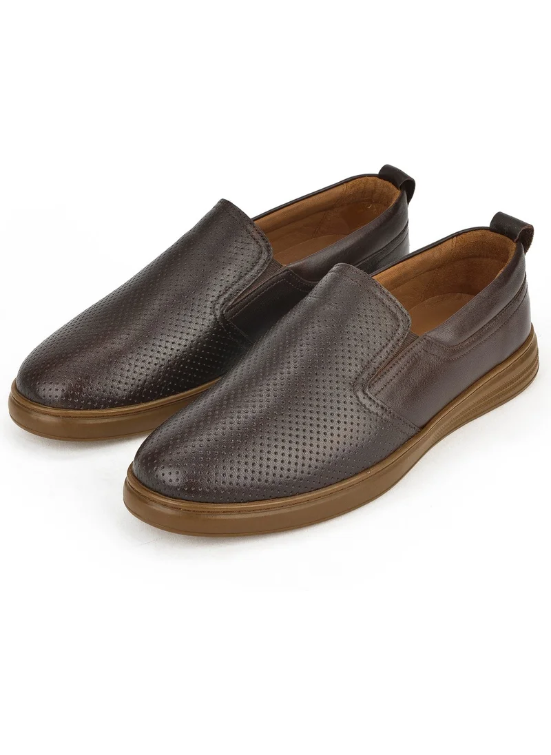 زيا , Men's Leather Shoes 1411025Z987 Brown