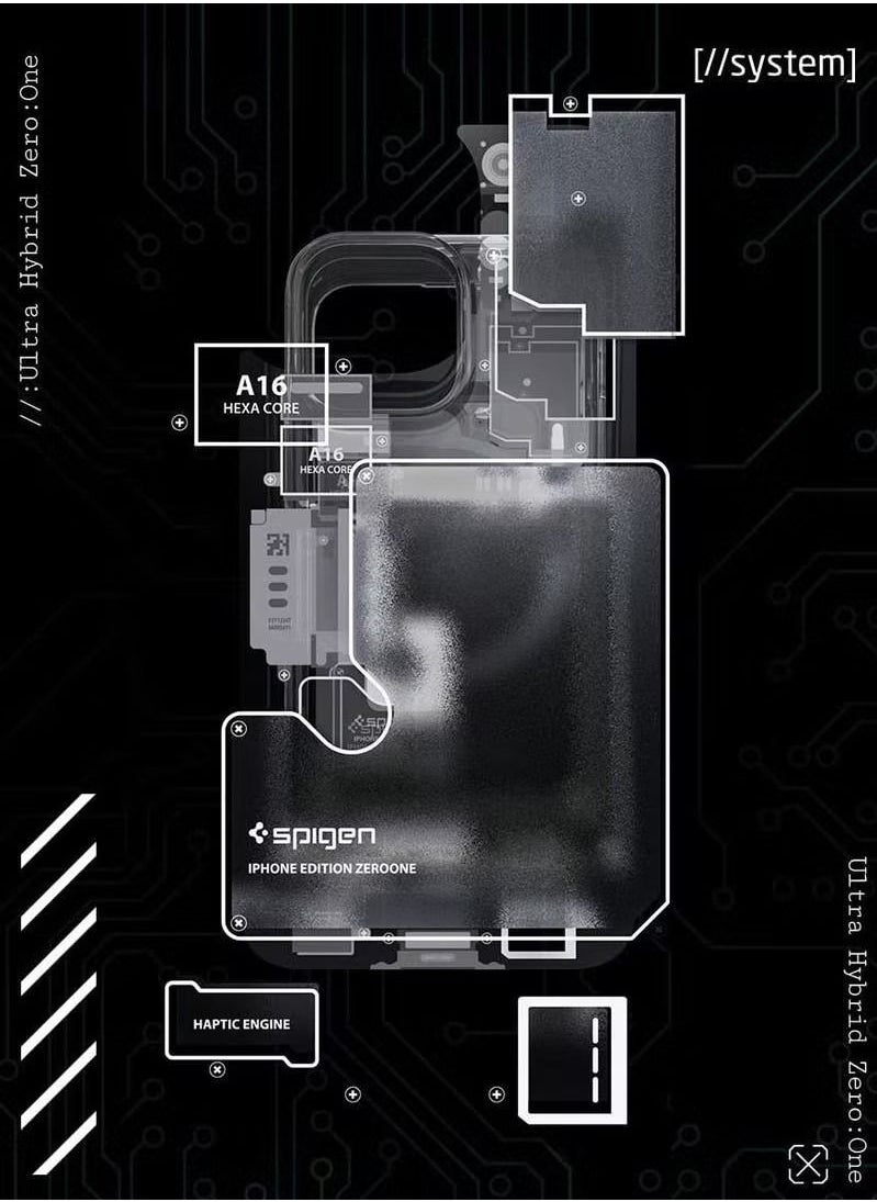 Spigen - Ultra Hybrid Mag iPhone 13 Case Cover with MagSafe - Zero One - Image 1
