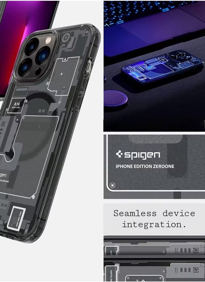 Spigen - Ultra Hybrid Mag iPhone 13 Case Cover with MagSafe - Zero One - Image 1