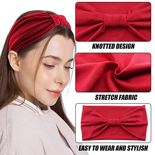 Yeshan Wide Headbands for Women Non Slip Turban Headband, Boho Elastic Headband Sweat Bands Yoga Hair Bands for Women's Hair，Pack of 8 - Image 3