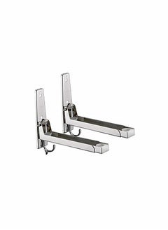 KASTWAVE 304 Stainless Steel Microwave Oven Wall Mount Stand Holder Shelf Rack with Removable Hook  - Image 1