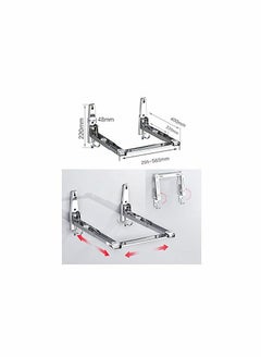 KASTWAVE 304 Stainless Steel Microwave Oven Wall Mount Stand Holder Shelf Rack with Removable Hook  - Image 5