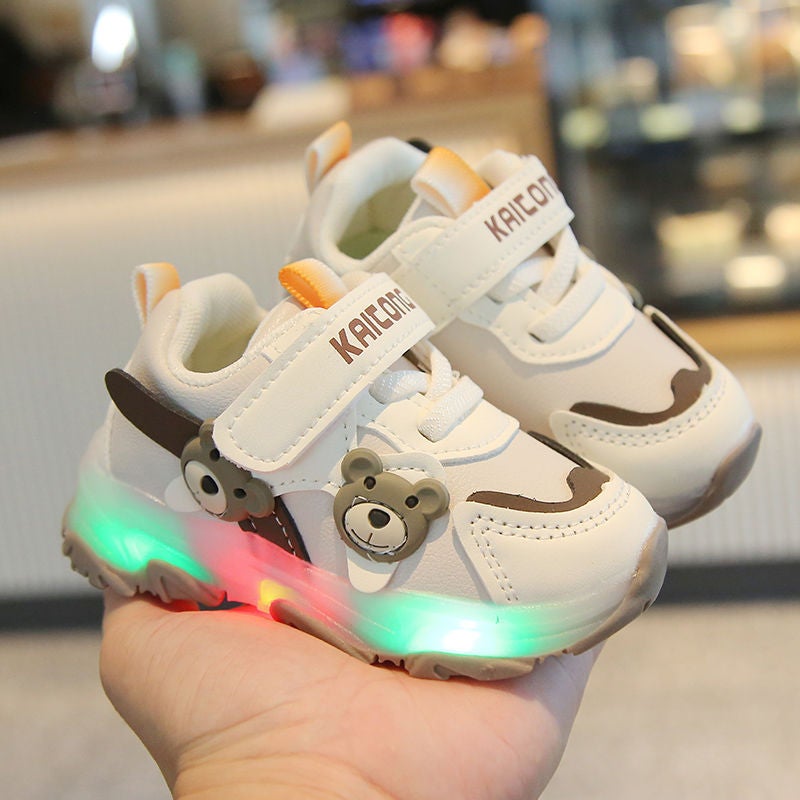 Spring and Autumn 0-1-3 Years Old sneaker Men's and Women's Breathable Mesh Shoes Toddler Infant Soft Bottom Non-slip Lighting - Image 5