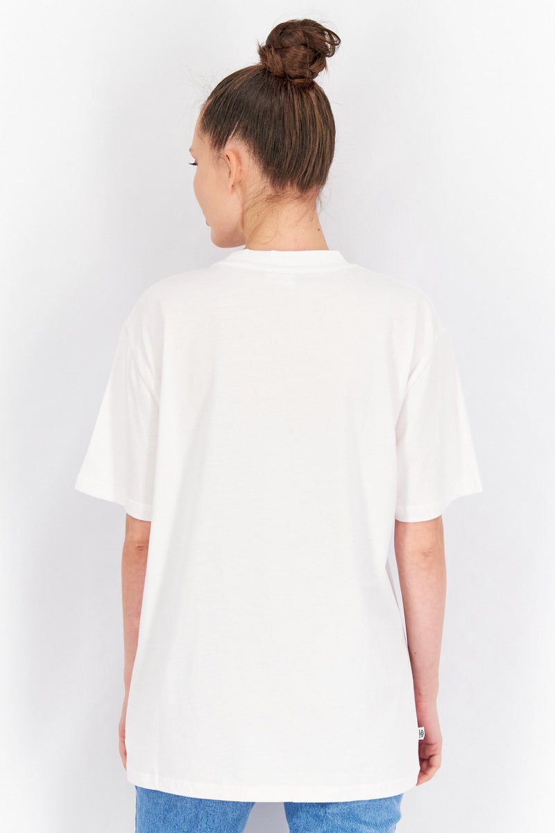 umbro Women Sportswear Fit Brand Logo Boyfriend Tee, White - Image 4