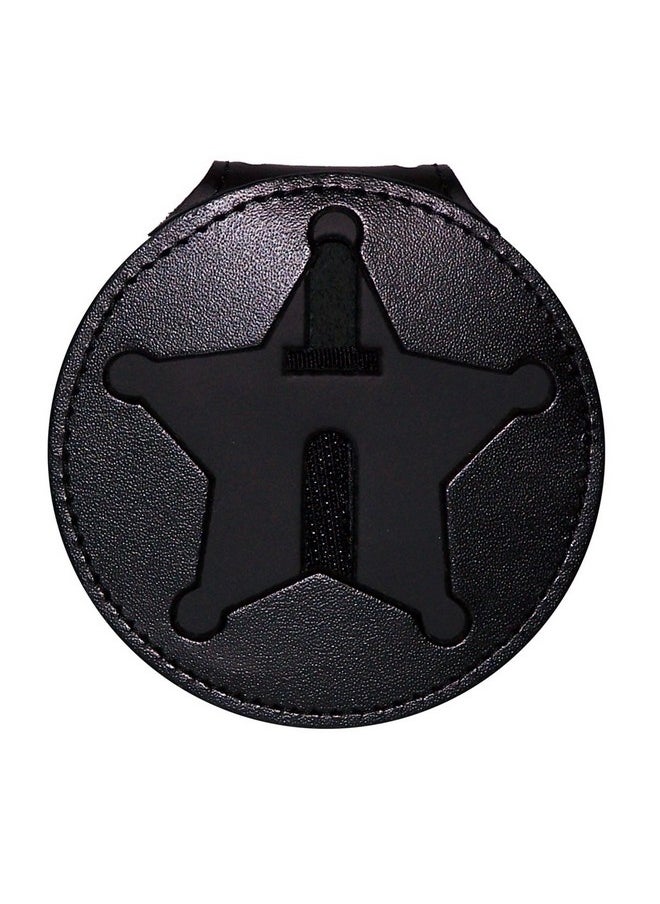 Perfect Fit Shield Wallets - Florida Sheriff Fivepoint Star Badge Holder (Black Cutout Pf185 2.7 Inches Tall) - Image 1