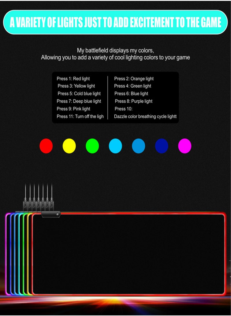 MissTiara - 80cm Large Size Backlit RGB Gaming Mousepad - Image 1