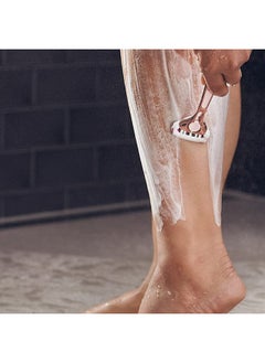 WILKINSON WILKINSON SWORD - Quattro for Women | Premium Metal Rose Gold | Razor Handle + 5 Blade Refills  - Image 2