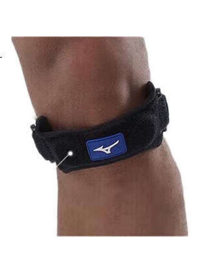 Mizuno دعامة الركبة من ميزونو لدعم الركبة أثناء الجري، دعم رياضي قابل للتنفس للرجال، حزام ضغط لكرة السلة، معدات لياقة بدنية 029 أسود قطعة واحدة - Image 3