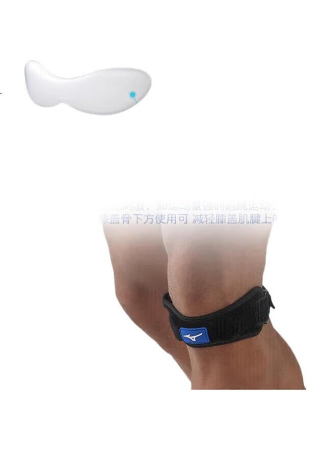 Mizuno دعامة الركبة من ميزونو لدعم الركبة أثناء الجري، دعم رياضي قابل للتنفس للرجال، حزام ضغط لكرة السلة، معدات لياقة بدنية 029 أسود قطعة واحدة - Image 2