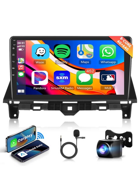 4G 64G 8 Core Android Car Stereo for Honda Accord 8th 2008-2013,Wireless Carplay Android Auto Car Radio,10.1’’ IPS Touch Screen Head Unit WiFi GPS Navigation Mirror Link RDS FM Bluetooth Rear Camera