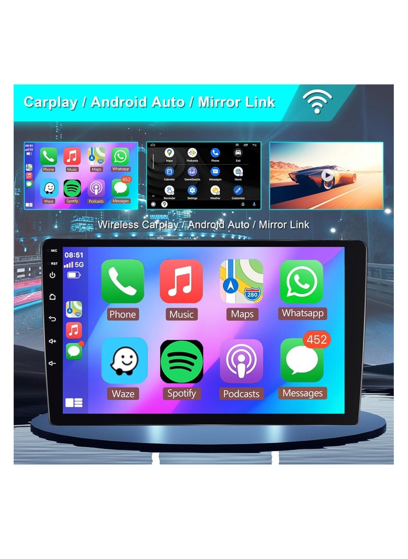 4G 64G 8 Core Android Car Stereo for Honda Accord 8th 2008-2013,Wireless Carplay Android Auto Car Radio,10.1’’ IPS Touch Screen Head Unit WiFi GPS Navigation Mirror Link RDS FM Bluetooth Rear Camera
