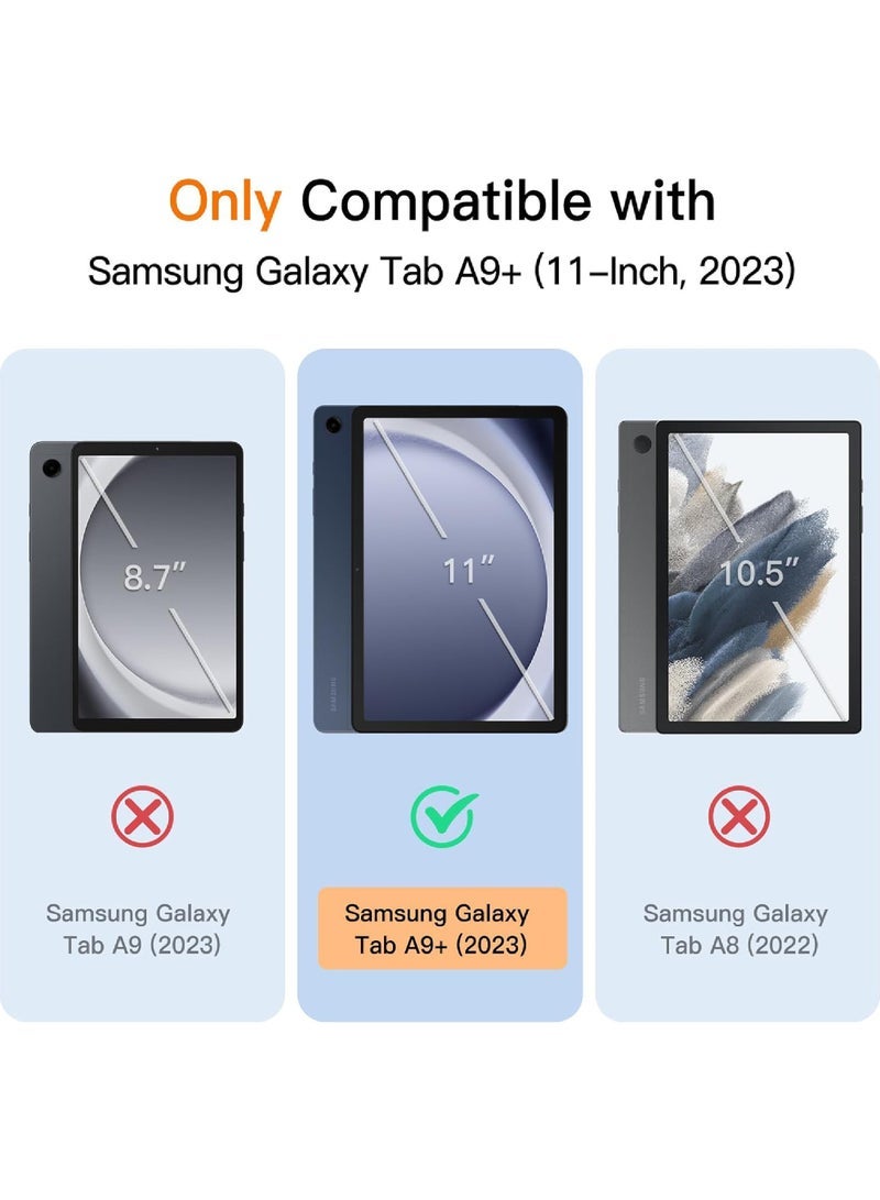 DUSALA for Samsung Galaxy Tab A9+ / A9 Plus 11-Inch 2023 Soft TPU Tri-Fold Stand Protective Tablet Cover Auto Wake/Sleep - Image 2