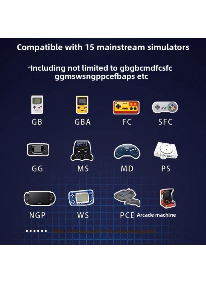 Generic - V90 Game Console Classic Retro Nostalgic Mini Handheld Flip Folding PSP Handheld 64 Bit Open Source Handheld-Product Color:Standard Version [english Version]-Model:Yellow (English Version) 〕 - Image 1