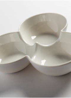 Master Gold Melamine Divided Plate with 3 Sections 18cm White | Divided Plate Ideal for Serving Nuts, Desserts & Sauces Ideal for Restaurants & Homes | Easy to Store, Shatterproof, Dishwasher Safe (6)  - Image 4