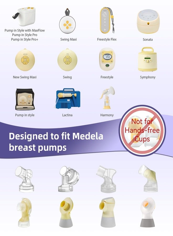KAIYIV 2 Pack 17mm Pump Flanges for Medela, Soft Flexible Rim, Compatible with Medela Pump in Style, Sonata, Freestyle, Symphony, Maxflow, Lansinoh Signature Pro and PersonalFit Connectors - Image 2