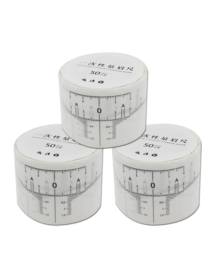 Generic Disposable Eyebrow Ruler Stickers for Microblading - 50pcs Adhesive Measurement Stencils for Tattooing, Makeup Tool Guide for Precise Eyebrow Shaping and Design. - Image 3