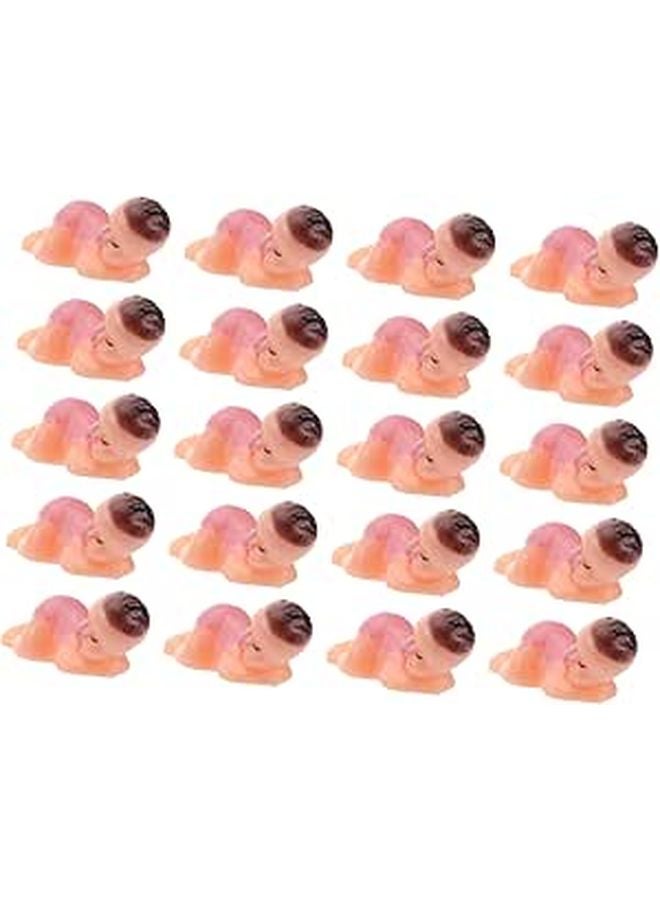 Pink Miniature Shower Ornaments 20Pcs for Party Desktop Decor and Photography Props - Image 1