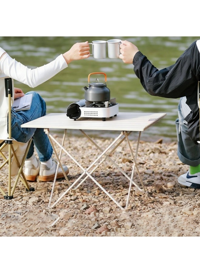 lightweight Outdoor Camping Folding Table - White - Image 5