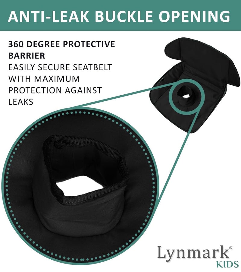 Lynmark Piddle Pads Car Seat Potty Training Cover  Waterproof Soft Toddler and Baby Car Seat Protector Mat  TravelFriendly Universal Machine Washable Liner for Spills Nappy Leaks Accidents  Black - Image 4